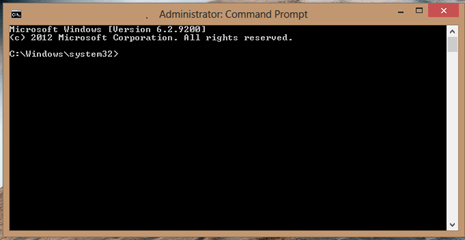Windows 8 Command Prompt (Admin)